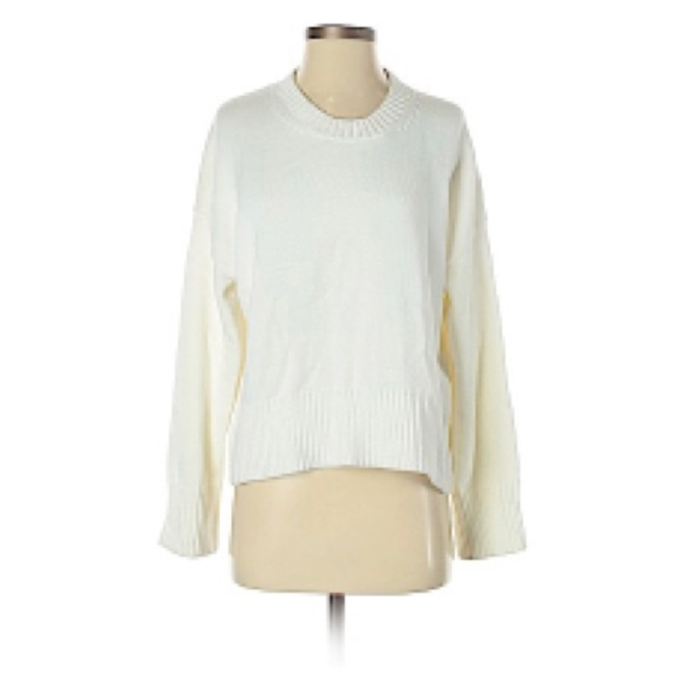 Everlane white crew sweater - small